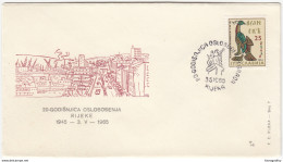 Yugoslavia, 20 Years Since Liberation Of Rijeka Special Cover & Pmk 1965 B170330 - Lettres & Documents