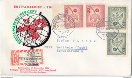 Germany, Europa CEPT 1965 Registered FDC Kirchheim Unter Teck Pmk B170330 - 1965