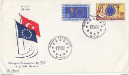Turkey, Avrupa Konseyi (Council Of Europe), Ankara Special Cover & Pmk 1964 B170330 - Covers & Documents