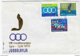 Yugoslavia, 8th Mediterranean Games In Split 1979 Special Cover & Pmk B170330 - Lettres & Documents