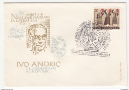 Yugoslavia, Ivo Andrić Nobel Prize Winner In Literature 1961 Special Cover & Stamps B170330 - Prix Nobel