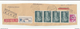 CUT-OUT Of A Letter Cover Registered Posted 1971 Tajimi Pmk B210725 - Briefe U. Dokumente