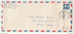 US Postal Stationery Airmail Letter Cover Posted 1960 Army & Air Force Postal Service A.P.O. Pmk B210725 - 1941-60