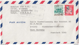 Japan Air Mail Letter Cover Travelled 1976 To Germany 171010 - Storia Postale