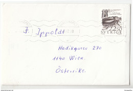 Sweden Small Letter Cover Travelled 1988 Christmas Card Inside B171010 - Briefe U. Dokumente