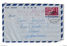 Japan Aerogramme Posted 1967 To Zagreb B210112 - Aerogrammi