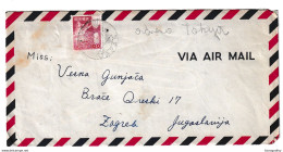 Japan Air Mail Letter Cover Posted 1963 To Zagreb B210112 - Brieven En Documenten
