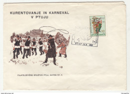 Carnival, Kurentovanje In Karneval V Ptuju 1965 Illustrated Letter Cover And Special Pmk B200601 - Slovenia