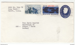 US, Postal Stationery Posted 1963 Long Beach Pmk B200601 - 1961-80
