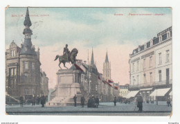 Antwerpen Anvers Leopold I Monument Old Postcard Posted 1910 B200225 - Antwerpen