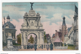 Exposition De Bruxelles 1910 Entréede Bruxelles Kermesse Old Postcard Posted B200225 - Expositions Universelles