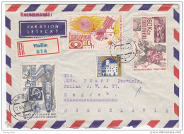 Space Stamps On Registered Air Mail Letter Cover Travelled 1967 Czechoslovakia To Yugoslavia Bb160301 - Sonstige & Ohne Zuordnung