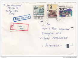 Czechoslovakia Registered Letter Cover Travelled 1990 Šafa To Friedberg Bb151228 - Covers & Documents