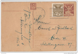 Czechoslovakia Postal Stationery Postcard Travelled 1921 To Wien Bb151208 - Cartes Postales