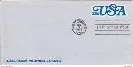 US Postal Stationery Stamped Envelope Aerogramme FD UC51 Bb161110 - 1961-80