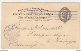 US Postal Stationery Postcard Travelled 1901 San Francisco, CA To Langensalza, Germany UX7 Liberty Bb161110 - 1901-20