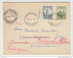 Denmark FD Pmk On Letter Cover Travelled 1954 To Titova Korenica Yugoslavia Resend To Podravska Slatina B160720 - Covers & Documents