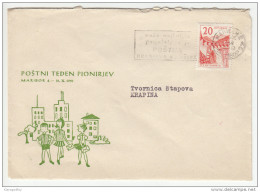 Slovenia Postni Teden Pionirjev Maribor Special Letter Cover Travelled 1959 B160720 - Slovenia