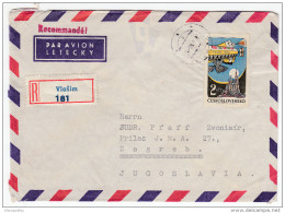 Transport Stamps On Registered Air Mail Letter Cover Travelled 1969 Czechoslovakia To Yugoslavia Bb160301 - Other (Air)