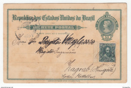 Brazil, Postal Stationery Postcard Travelled 1907 Santos To Zagreb B180830 - Entiers Postaux