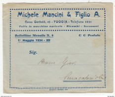 Italy, Michele Mancini & Figlio A. Company Letter Cover Not Travelled B171212 - Marcophilia
