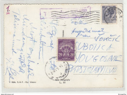 Yugoslavia Taxed Postcard Posted 1958 Italy Venice To Subotica - Postage Due B210112 - Timbres-taxe