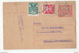 Czechoslovakia Postal Stationery Postcard Travelled 1920 Olomouc To Wien D B190601 - Cartoline Postali