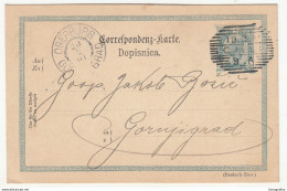 Austria Slovenia Postal Stationery Postcard Dopisnica Travelled 1901 Anton Kolenc Celje To Oberburg B190220 - Slovenia