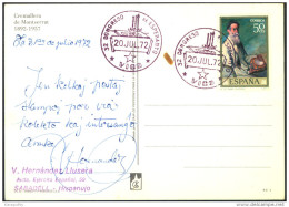 Esperanto Spain 1972 32nd Congress Special Postmark On Train Postcard Bb150915 - Esperanto