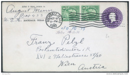 United States 3c Postal Stationery Letter Cover Travelled 1933 Rockdale, TX To Austria Bb - 1921-40