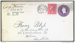 United States 3c Postal Stationery Letter Cover Travelled 1936 Rockdale, TX To Austria Bb - 1921-40