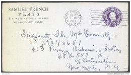 United States 3c Postal Stationery Letter Cover Travelled 1944 Bb - 1921-40