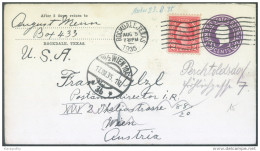 United States 3c Postal Stationery Letter Cover Travelled 1935 Rockdale, TX To Austria Bb - 1921-40