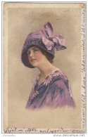 Woman Paintings Postcard Travelled Vacz To Opala 1918 Bb160306 - Pin-Ups