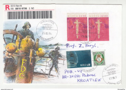 Norway Letter Cover Posted Registered 2004 Narvik To Pakrac Bb200101 - Covers & Documents