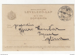 Hungary Croatia Postal Stationery Postcard Dopisnica Travelled 1910 Antun Antolek Zagreb To Glina B190910 - Croatia