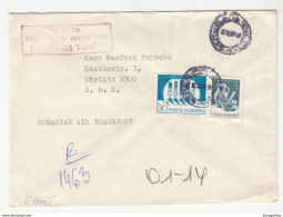 Romania Air Mail Letter Cover Travelled To Germany DDR B190901 - Brieven En Documenten