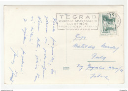 TEGRAD Slogan Postmark On Postcard Travelled 196? Ljubljana To Pula B190901 - Slovenia