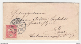 Hungary Croatia Letter Travelled 1915 Fiume To Graz B190901 - Croatia
