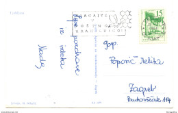 Vlagajte V Poštno Hranilnico Slogan Postmark On Ljubljana Postcard Travelled 1964 B190720 - Slovenia