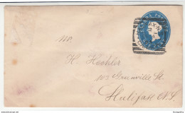 Canada, Postal Stationery Letter Cover Travelled 1895? Halifax Pmk B190401 - 1860-1899 Regno Di Victoria