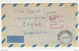 Brasil Meter Stamp On Letter Cover Posted 1965 To Zagreb B200625 - Brieven En Documenten