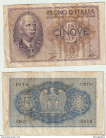 Italy Kingdom 1944? 5 Lire Banknote Mp210320 - Italië– 5 Lire