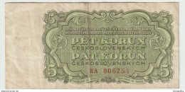 Czechoslovakia 5 Korun 1961 Banknote *mp210320 - Cecoslovacchia