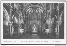 Montserrat Interior De La Basilica Old Postcard Travelled 1930 Bb151021 - Otros & Sin Clasificación