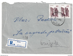 Yugoslavia, Letter Cover Registered Posted 1964 Kotor To Osijek B201110 - Cartas & Documentos