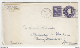 US Postal Stationery Letter Cover Posted 1951 Long Beach To Germany - Uprated B191020 - 1941-60