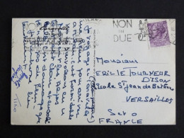ITALIE ITALIA AVEC MONNAIE SYRACUSAINE - AIR FRANCE CARAVELLE AVION PLANE - 1961-70: Marcophilia