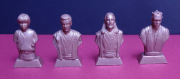 Lots De 4 Figurines STAR WARS En Plastic Dur : Anakin, Obi-Wan Kenobi, Qui-Gon Jinn Et Darth Maul ( Voir Photos ). - Episode I
