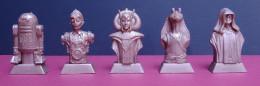 Lots De 5 Figurines STAR WARS En Plastic Dur : R2-D2, C-3PO, Amidala, Jar Jar Binks Et Darth Sidious ( Voir Photos ). - Episodio I